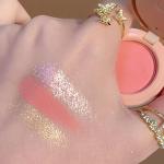 Professional Long Lasting Waterproof 3in1 Makeup Blusher & Highlighter For Girls & Women Pack of 1