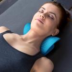 FITNESS Neck And Shoulder Relaxer Cervical Stretcher Neck Traction Device Neck Support (Blue)
