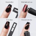 Gel Nail Polish Magnet, 5-in-1 Cross Shaped Cats Eye Gel Nail Polish(Pack of 1).