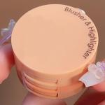 Professional Long Lasting Waterproof 3in1 Makeup Blusher & Highlighter For Girls & Women Pack of 1