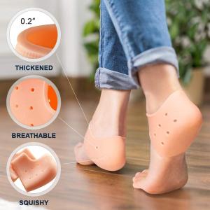 Silicone Half Heel Protector Socks Moisturizing Socks For Foot-Care, Heel.( 1 Pair).