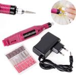 Nail Drill Machine Portable Rechargeable Electric Nail Drill Pen for Manicure Nail Gel Polisher Tools (Color Pink)