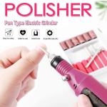 Nail Drill Machine Portable Rechargeable Electric Nail Drill Pen for Manicure Nail Gel Polisher Tools (Color Pink)