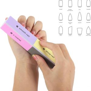 8 Way Nail Buffers Blocks Nail Files for Natural Nails and Acrylic Nails.(Pack of 2).