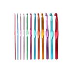 Aluminum Metal Crochet Hooks Set Pack of 10( Multicolor).