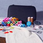 100 Pcs Sewing Kit, 12 Thread Pools, Tailoring Accessories, Silai Thread and Needle, Craft Material, Thread Box Set, Travel Bag