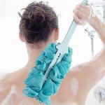 Back Scrubber for Shower, Long Handle Bath Sponge Shower Brush with Hand loofah Multicolour  (Pack of 1).
