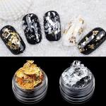 Professional 12 Box Gold Silver Copper Foil Tinfoil Paillette Chip Foil Nail Glitter(Pack of 1).