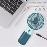 Mini Rechargeable Fan Handheld USB Fan with Brushed Motor, (Pack of 1)White