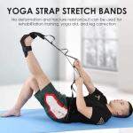 Foot Stretcher Strap for Ankle and Hamstring Muscles | Smart Yoga Straps (Black).