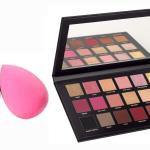 Professional 2 Pcs blunder puff and 18 color eyeshadow palette Combo.