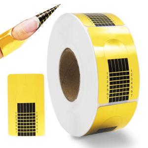 Poly Nail Gel Nail Forms Nail Extension Tips Guide Paper( 100 Sticker Roll) Pack of 1