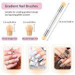 Dual Head Nail Art Sponge Tool Brush Picking Dotting Gradient Ombre Tool (Pack of 1).