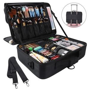 Professional 16 in 1 layer Makeup Case Organizer Bag for Women Travel Cosmetic Kit Storage