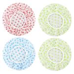 Elastic Shower Cap with Elastic Bands for Women (4 Piece Multicolor)