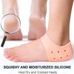 Silicone Half Heel Protector Socks Moisturizing Socks For Foot-Care, Heel.( 1 Pair).
