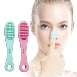 Face Cleaner Blackhead Remover Brush Cleanser Nose Pore Brush Finger Scruber Tool(Pack of 2).