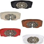 Women's Elastic Belt Adjustable Ladies Dress Waist Belt Free Size Skirt Belts Waistband Belt Girl Black 1 Pcs