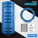 (1Piece)Fitness GRID Foam Roller For Exercise, Deep Tissue Massage and Muscle Recovery