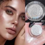 Professional Makeup Baked Powder For ever Highlighter Blusher White Silver ( 1 Piece).