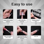 100pcs Transparent Nails and 2 pcs fake nails glue .