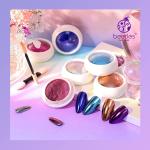 Powder, 2 Jars Nail Art Mirror Glitter Effect Chrome Pigment Powder Dust Gold Silver Chrome Nail Powder with Sponge Applicators
