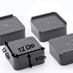 Refrigerator Stand, Washing Machine Stand, Furniture Base Stand (Pack of 4)Black.
