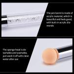 Dual Head Nail Art Sponge Tool Brush Picking Dotting Gradient Ombre Tool (Pack of 1).
