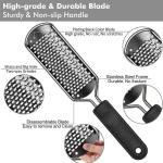 Stainless Steel Rasp Callus Filler Blade Foot Care Foot Scraper (Pack of 1, Black)