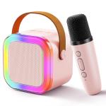 Wireless Mics Portable Bluetooth Speaker & Dynamic Lights Birthday Gift for Girls, Boys