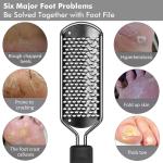 Stainless Steel Rasp Callus Filler Blade Foot Care Foot Scraper (Pack of 1, Black)