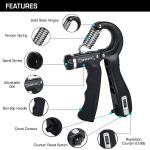 Hand Gripper 5 to 60 kg I Adjustable Hand Grip with count I Exercise Gripper I hand gripper(Pack of 1).