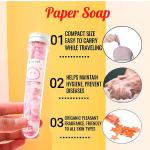 flower soap Paper Soap Strips for Travel (Pack of 2)