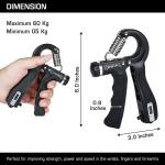 Hand Gripper 5 to 60 kg I Adjustable Hand Grip with count I Exercise Gripper I hand gripper(Pack of 1).