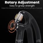 Premium D-Shape 10KG To 100KG Weight Adjustable Professional Counting Hand Gripper| Black.