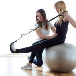 Foot Stretcher Strap for Ankle and Hamstring Muscles | Smart Yoga Straps (Black).