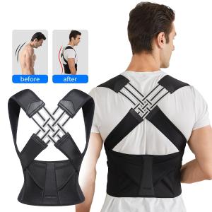 Posture Corrector for Men and Women, Back Brace (Pack of 1).Black