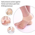Silicone Half Heel Protector Socks Moisturizing Socks For Foot-Care, Heel.( 1 Pair).