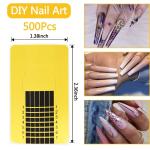 Poly Nail Gel Nail Forms Nail Extension Tips Guide Paper( 100 Sticker Roll) Pack of 1