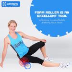 (1Piece)Fitness GRID Foam Roller For Exercise, Deep Tissue Massage and Muscle Recovery