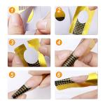 Poly Nail Gel Nail Forms Nail Extension Tips Guide Paper( 100 Sticker Roll) Pack of 1