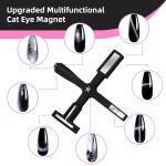 Gel Nail Polish Magnet, 5-in-1 Cross Shaped Cats Eye Gel Nail Polish(Pack of 1).