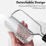 Stainless Steel Rasp Callus Filer Blade Foot Care Foot Scraper (Pack of 1, Black)