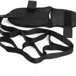 Foot Stretcher Strap for Ankle and Hamstring Muscles | Smart Yoga Straps (Black).