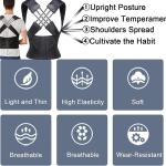 Posture Corrector for Men and Women, Back Brace (Pack of 1).Black