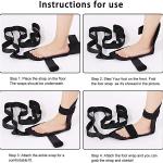 Foot Stretcher Strap for Ankle and Hamstring Muscles | Smart Yoga Straps (Black).