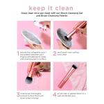 OCEAN BEAUTY Cheek Makeup Brush, Makeup Application, Pink, Aluminum Handle (1 Piece)