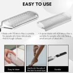 Stainless Steel Rasp Callus Filer Blade Foot Care Foot Scraper (Pack of 1, Black)
