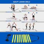 4 Meter Agility Ladder Agility Training Ladder Speed Flat Rung with Carrying Bag