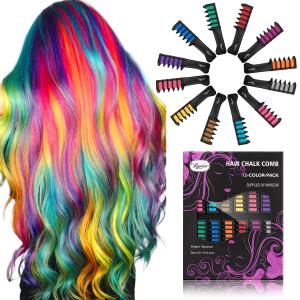 12 Hair Color for Girls Temporary Hair Color Dye for Kids, Comb, Gifts For Girls